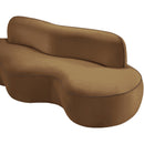  Meridian Swerve 101" Saddle Velvet Upholstered Sofa IMAGE 15