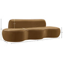  Meridian Swerve 101" Saddle Velvet Upholstered Sofa IMAGE 19