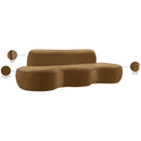  Meridian Swerve 101" Saddle Velvet Upholstered Sofa IMAGE 20