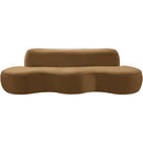  Meridian Swerve 101" Saddle Velvet Upholstered Sofa IMAGE 8