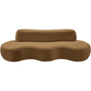  Meridian Swerve 101" Saddle Velvet Upholstered Sofa IMAGE 9