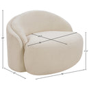  Meridian Caspian Beige Chenille Fabric Upholstered Chair IMAGE 14