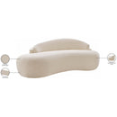  Meridian Caspian 79" Beige Chenille Fabric Upholstered Loveseat IMAGE 16