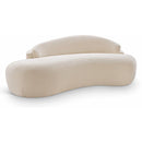  Meridian Caspian 79" Beige Chenille Fabric Upholstered Loveseat IMAGE 1