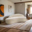  Meridian Caspian 79" Beige Chenille Fabric Upholstered Loveseat IMAGE 2