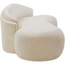  Meridian Caspian 79" Beige Chenille Fabric Upholstered Loveseat IMAGE 3