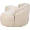  Meridian Caspian 101" Beige Chenille Fabric Upholstered Sofa IMAGE 11