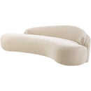  Meridian Caspian 101" Beige Chenille Fabric Upholstered Sofa IMAGE 12