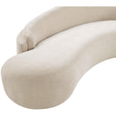  Meridian Caspian 101" Beige Chenille Fabric Upholstered Sofa IMAGE 17