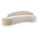  Meridian Caspian 101" Beige Chenille Fabric Upholstered Sofa IMAGE 1