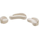  Meridian Caspian 101" Beige Chenille Fabric Upholstered Sofa IMAGE 20