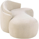  Meridian Caspian 101" Beige Chenille Fabric Upholstered Sofa IMAGE 4