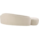  Meridian Caspian 101" Beige Chenille Fabric Upholstered Sofa IMAGE 9