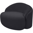  Meridian Caspian Black Chenille Fabric Upholstered Chair IMAGE 10
