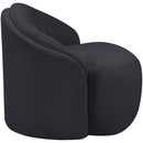  Meridian Caspian Black Chenille Fabric Upholstered Chair IMAGE 4