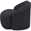  Meridian Caspian Black Chenille Fabric Upholstered Chair IMAGE 9