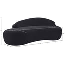  Meridian Caspian 79" Black Chenille Fabric Upholstered Loveseat IMAGE 16