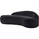  Meridian Caspian 79" Black Chenille Fabric Upholstered Loveseat IMAGE 8