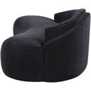  Meridian Caspian 101" Black Chenille Fabric Upholstered Sofa IMAGE 11