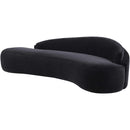  Meridian Caspian 101" Black Chenille Fabric Upholstered Sofa IMAGE 12