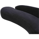  Meridian Caspian 101" Black Chenille Fabric Upholstered Sofa IMAGE 15