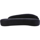  Meridian Caspian 101" Black Chenille Fabric Upholstered Sofa IMAGE 6