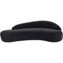  Meridian Caspian 101" Black Chenille Fabric Upholstered Sofa IMAGE 7