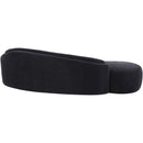  Meridian Caspian 101" Black Chenille Fabric Upholstered Sofa IMAGE 9
