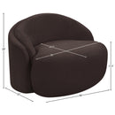  Meridian Caspian Brown Chenille Fabric Upholstered Chair IMAGE 14