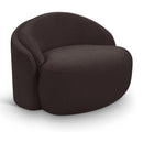  Meridian Caspian Brown Chenille Fabric Upholstered Chair IMAGE 1