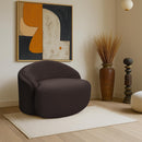  Meridian Caspian Brown Chenille Fabric Upholstered Chair IMAGE 2