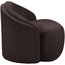  Meridian Caspian Brown Chenille Fabric Upholstered Chair IMAGE 4