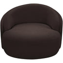  Meridian Caspian Brown Chenille Fabric Upholstered Chair IMAGE 6