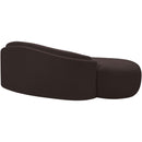  Meridian Caspian 79" Brown Chenille Fabric Upholstered Loveseat IMAGE 11