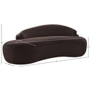  Meridian Caspian 79" Brown Chenille Fabric Upholstered Loveseat IMAGE 20