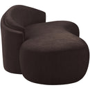  Meridian Caspian 79" Brown Chenille Fabric Upholstered Loveseat IMAGE 4