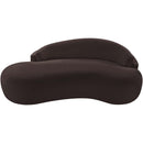  Meridian Caspian 79" Brown Chenille Fabric Upholstered Loveseat IMAGE 6