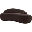  Meridian Caspian 79" Brown Chenille Fabric Upholstered Loveseat IMAGE 7