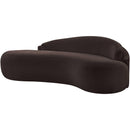  Meridian Caspian 79" Brown Chenille Fabric Upholstered Loveseat IMAGE 8