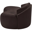  Meridian Caspian 79" Brown Chenille Fabric Upholstered Loveseat IMAGE 9