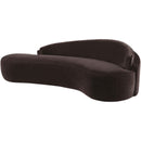  Meridian Caspian 101" Brown Chenille Fabric Upholstered Sofa IMAGE 10