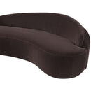  Meridian Caspian 101" Brown Chenille Fabric Upholstered Sofa IMAGE 11