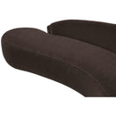  Meridian Caspian 101" Brown Chenille Fabric Upholstered Sofa IMAGE 13