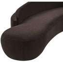  Meridian Caspian 101" Brown Chenille Fabric Upholstered Sofa IMAGE 14