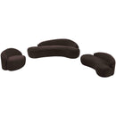  Meridian Caspian 101" Brown Chenille Fabric Upholstered Sofa IMAGE 18