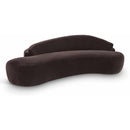  Meridian Caspian 101" Brown Chenille Fabric Upholstered Sofa IMAGE 1