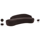  Meridian Caspian 101" Brown Chenille Fabric Upholstered Sofa IMAGE 20