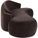  Meridian Caspian 101" Brown Chenille Fabric Upholstered Sofa IMAGE 3