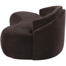  Meridian Caspian 101" Brown Chenille Fabric Upholstered Sofa IMAGE 9