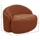  Meridian Caspian Cognac Chenille Fabric Upholstered Chair IMAGE 14